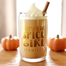 Pumpkin Spice Girl Individuelle Name kann Glass Dosenglas