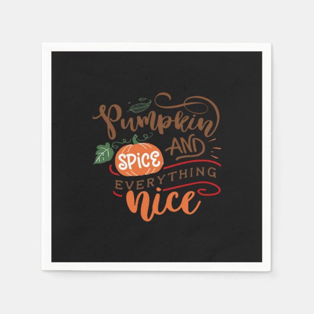 Pumpkin Spice Girl Serviette (Vorderseite)