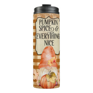 Pumpkin Spice Gnome Kariert Thermosbecher