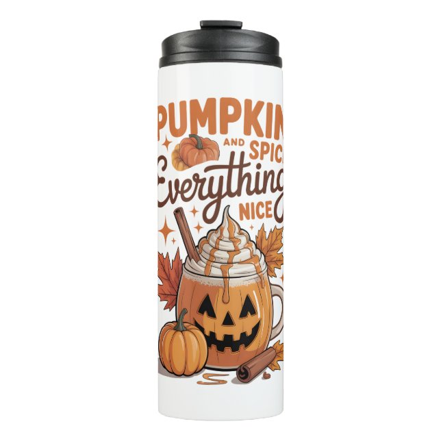 Pumpkin Spice Halloween Thermosbecher (Vorderseite)