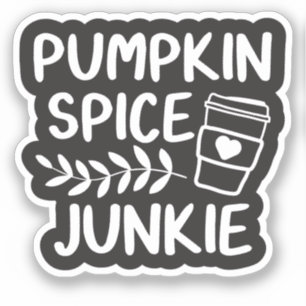 Pumpkin Spice Junkie Aufkleber