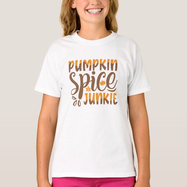 Pumpkin Spice Junkie T-Shirt (Vorderseite)