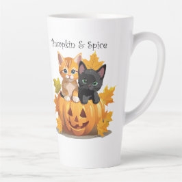 Pumpkin & Spice Kittens Jack-o-Lantern Latte Tasse