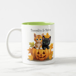 Pumpkin & Spice Kittens Jack-o-Lantern Tasse