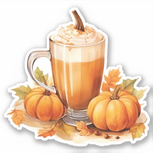 Pumpkin Spice Latte Aufkleber (Vorderseite)
