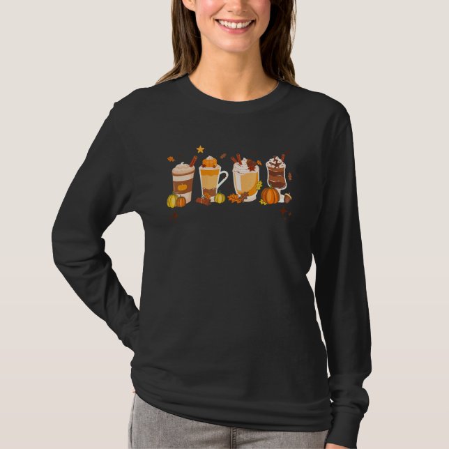Pumpkin Spice Latte Fall Coffee Autumn Season Than T-Shirt (Vorderseite)