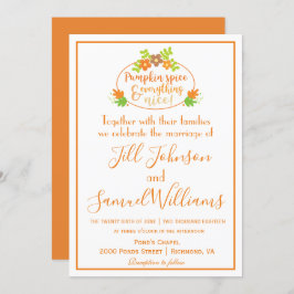 Pumpkin Spice Lovely Wedding Einladung