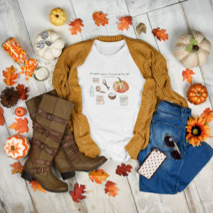 Pumpkin Spice Lover   Monogramm Herbst T-Shirt