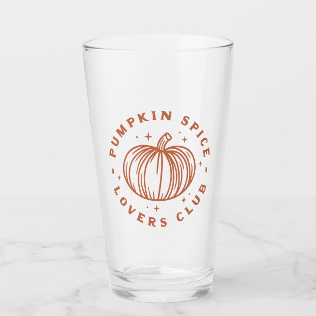 Pumpkin Spice Lovers Club Glas (Vorderseite)