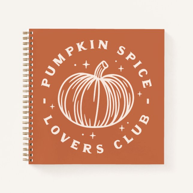 Pumpkin Spice Lovers Club Notizbuch (Vorderseite)