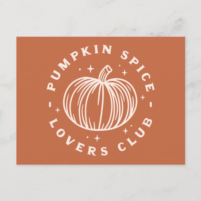 Pumpkin Spice Lovers Club Postkarte (Vorderseite)
