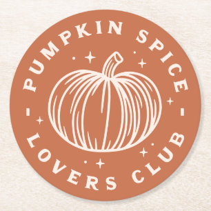 Pumpkin Spice Lovers Club Runder Pappuntersetzer