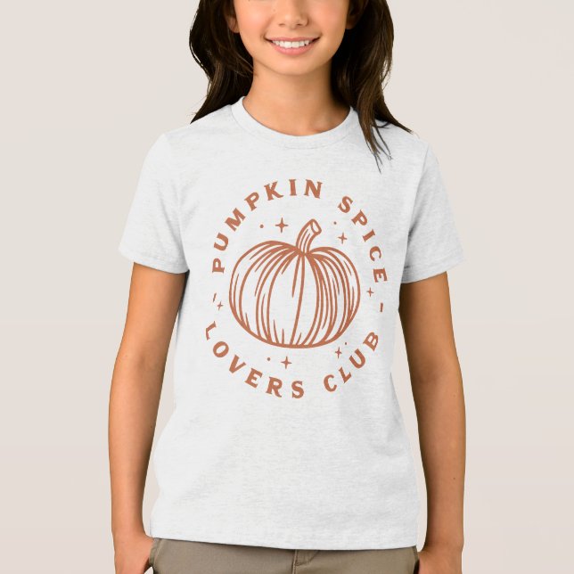 Pumpkin Spice Lovers Club Tri-Blend Shirt (Vorderseite)