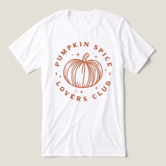 Pumpkin Spice Lovers Club Tri-Blend Shirt (Design Vorderseite)