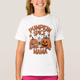 "Pumpkin Spice Mama - Cosy Fall Season Graphic" T-Shirt