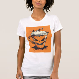 Pumpkin Spice Season – Cute Jack-O-Lantern Coffee T-Shirt