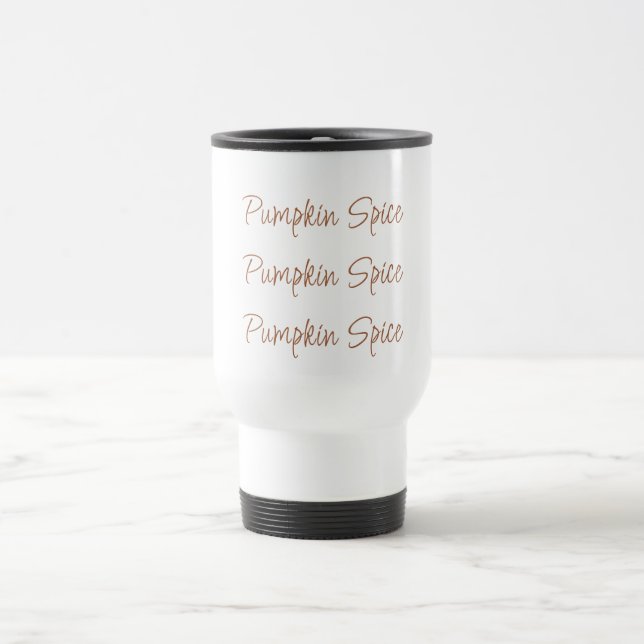 Pumpkin Spice Simple Stylish Script Typografy Reisebecher (Mittel)