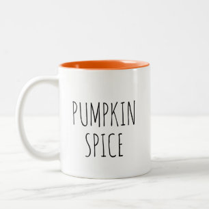 Pumpkin Spice Simple Zweifarbige Tasse