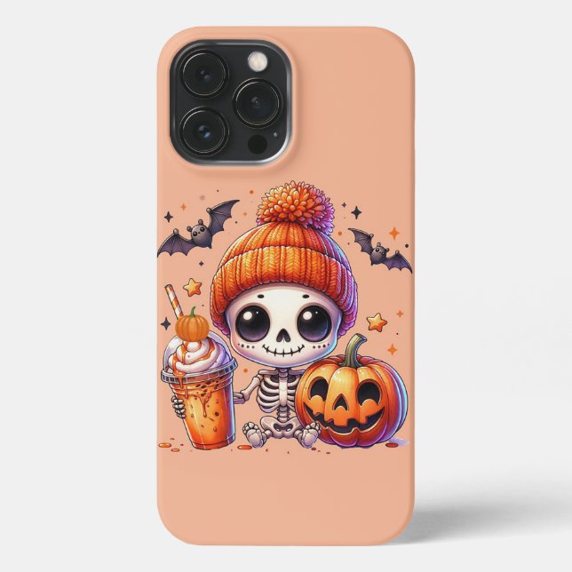 Pumpkin Spice Skeleton iPhone Hülle (Rückseite)