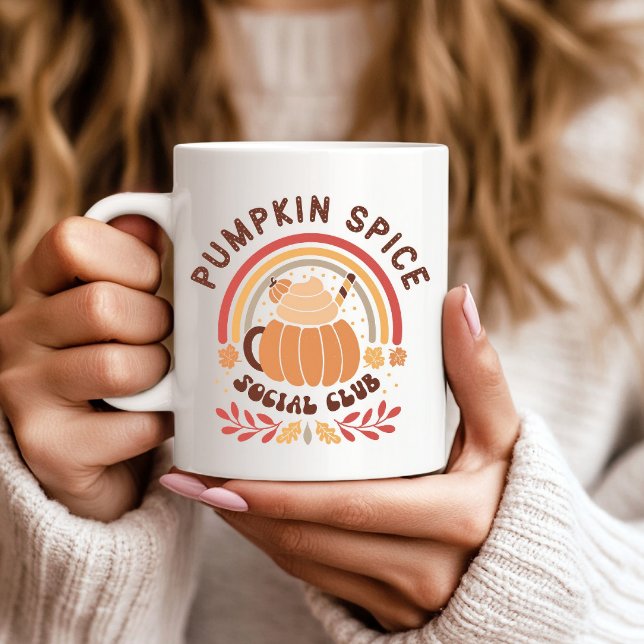 Pumpkin Spice Social Club – Cute Fall PSL  Kaffeetasse (Von Creator hochgeladen)