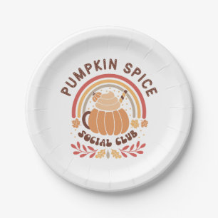Pumpkin Spice Social Club – Süßer Herbst-PSL Pappteller