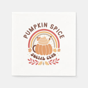 Pumpkin Spice Social Club – Süßer Herbst-PSL Serviette