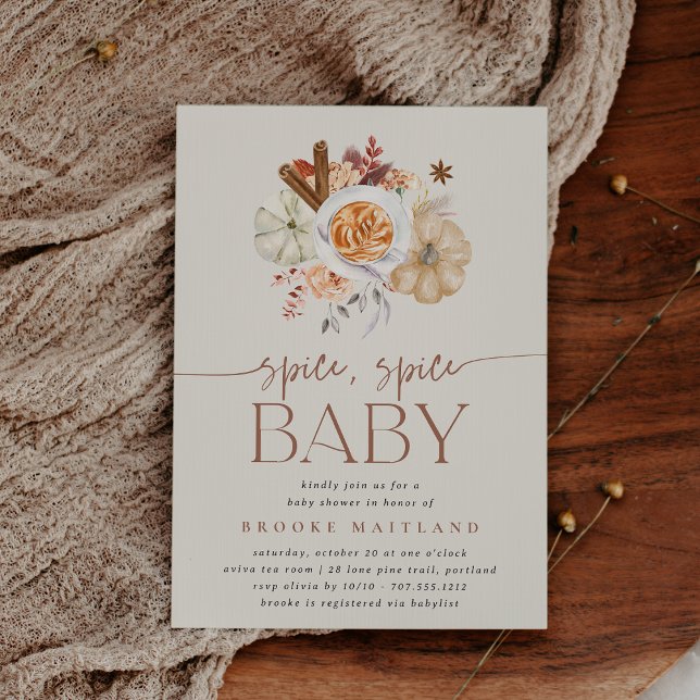 Pumpkin "Spice Spice Baby" Shower Einladung (Von Creator hochgeladen)