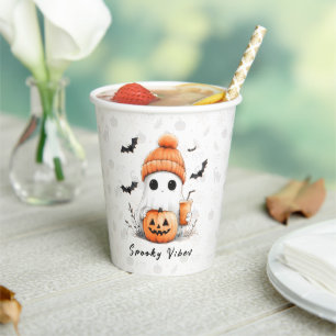 Pumpkin Spice Spooky Vibes Personalisiert Pappbecher