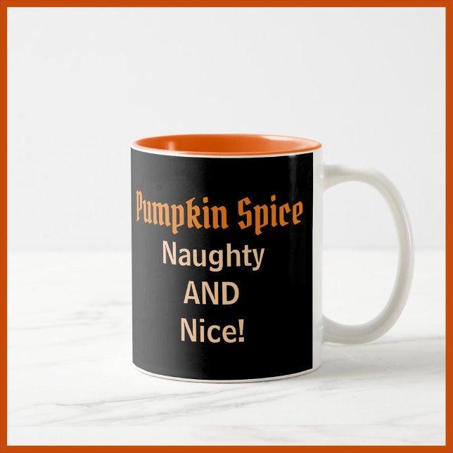 Pumpkin-Spice-Tasse Zweifarbige Tasse (Von Creator hochgeladen)