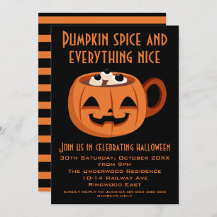 PUMPKIN SPICE UND ALLES SCHÖNE HALLOWEEN-PARTY EINLADUNG