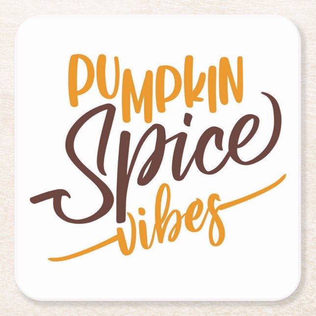 Pumpkin Spice Vibes Rechteckiger Pappuntersetzer (Vorderseite)