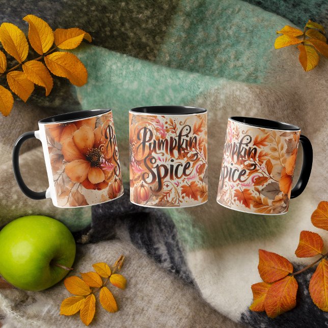 Pumpkin Spice Whimsical Thanksgiving Tasse (Von Creator hochgeladen)
