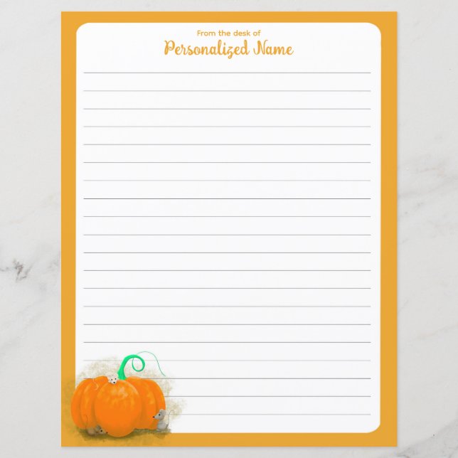 Pumpkin-Spielplatz - Papierblatt (Vorderseite)