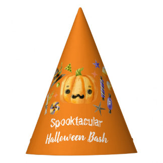 Pumpkin Spooktacular Halloween Bash Party Orange Partyhütchen