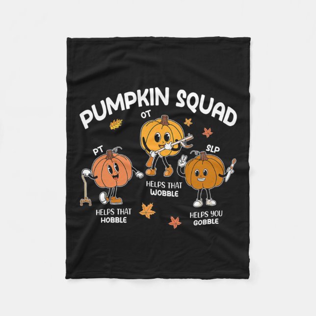 Pumpkin Squad Ot Slp PT Team Erntedank Speech P Fleecedecke (Vorderseite)