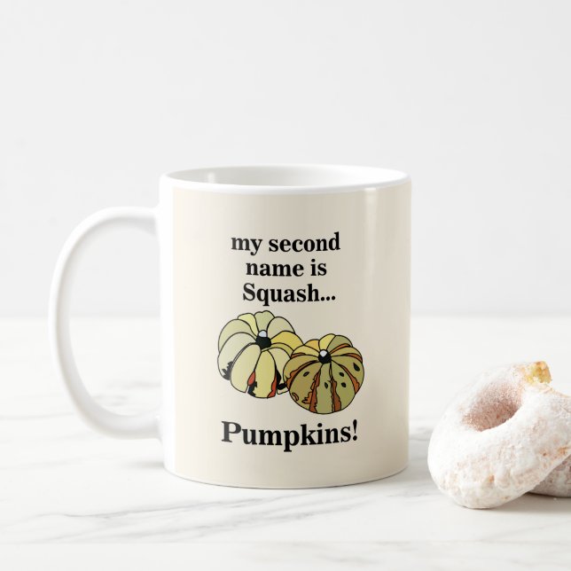 Pumpkin Squash Funny Pumpkins Kaffeetasse (Mit Donut)