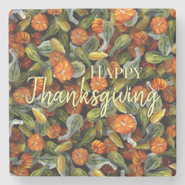 Pumpkin, Squash Herbst ernten Untersetzer (Vorderseite)