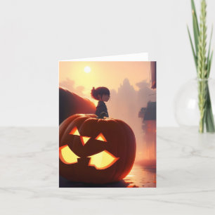 Pumpkin-Studie - Anime - AI - A Feiertagskarte