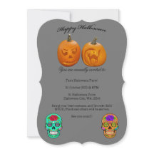 Pumpkin Sugar Skull Halloween-Party Einladung