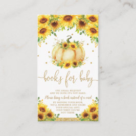 Pumpkin Sunflower Baby Showbücher für Baby Begleitkarte
