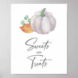 Pumpkin - Süßigkeiten und Leckereien Babyduschplak Poster