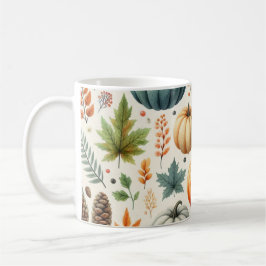 Pumpkin-Tasse Wasserfarbe Herbstlaub Kaffeetasse