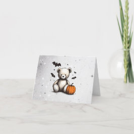 Pumpkin Teddy Baby Shower Dankeskarte