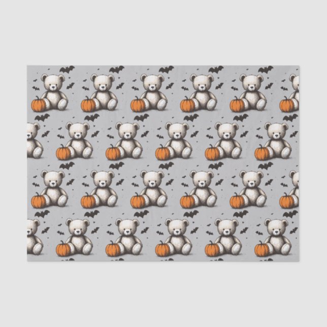Pumpkin Teddy Baby Shower Seidenpapier (Vorderseite)