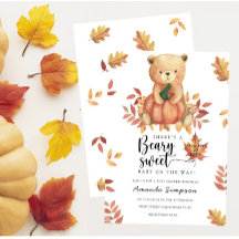 Pumpkin Teddy Bear Fall Baby Dusche
