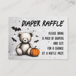 Pumpkin Teddy Diaper Raffle Begleitkarte
