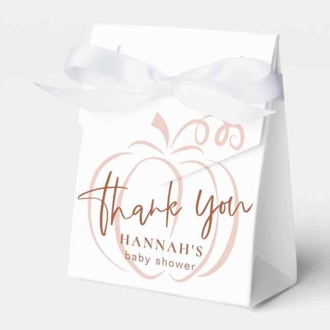 Pumpkin Terracotta Bohemisch Earthy Baby Dusche Geschenkschachtel (Vorderseite)