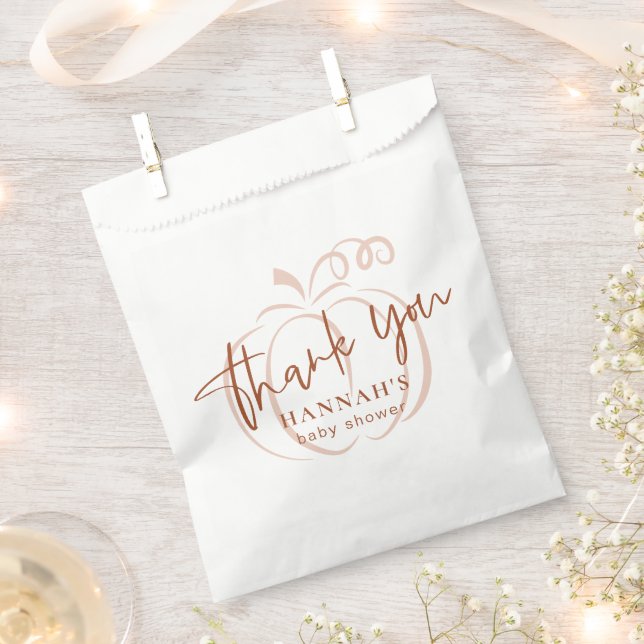 Pumpkin Terracotta Bohemisch Earthy Baby Dusche Geschenktütchen (Ausgeschnitten)