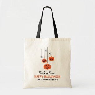 Pumpkin & The Spider Modern Script glücklich Hallo Tragetasche