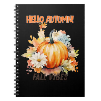Pumpkin-Thema Hallo Herbst-Notebook Notizblock